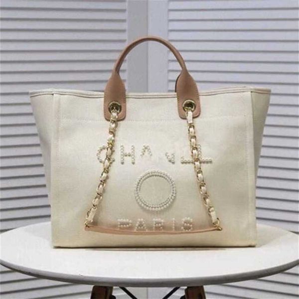 

50% off luxury women's classic canvas beach bag large capacity small chain packs big shopping handbags 0wsl