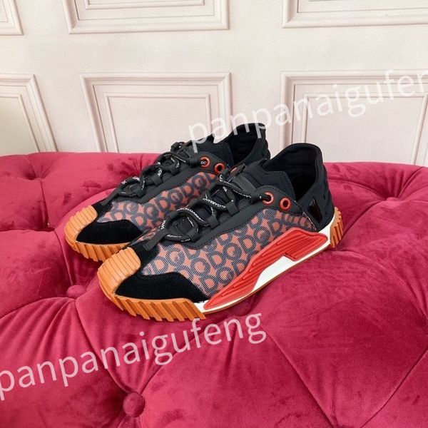 

2023 luxury designer casual shoes mens vintage trainers sneakers women fashion shoe lace-up platform sneaker, Black