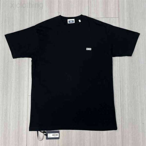 

summer kith the dye t-shirt men women quality classic flocked box tee oversize short sleeve 42rrv, White;black