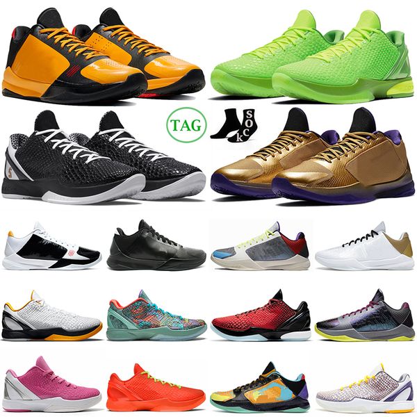 

mamba 6 basketball shoes men protro reverse grinch mambacita hall of fame del sol all-star 5 rings alternate bruce lee think pink protro tuc