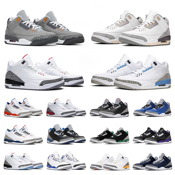 

2023 jumpman 3 3s basketball shoes men og unc cool grey beige green pink orange peach navy black purple yellow multi khaki red designer trai