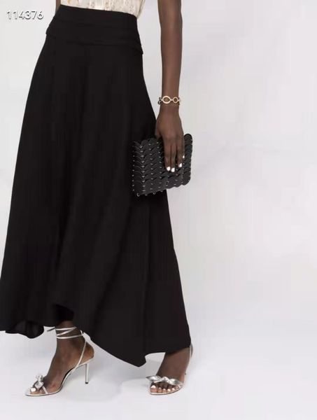 

dresses 2021 autumn women's asymmetrical hem aline midi skirt, White;black