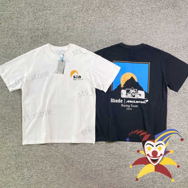 

men's t-shirts 2023ss oversized t shirt men women 1 1 t-shirts rh car pattern print tee t230419, White;black