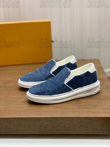 

shoes italy designer for men beverly hills slip-on monogrammed denim blue low sneakers luxurys canvas tempo trainers flat