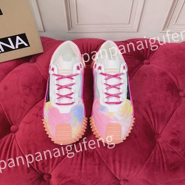 

2023 luxury vintage casual shoes calfskin reflective sneaker designer mens women sneakers fashion shoes increasing platform shoe leather tra, Black