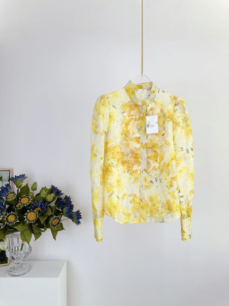 

women's blouses & shirts 2023 spring/summer new australian designer designed wonderland series ruffled shell shirts, White