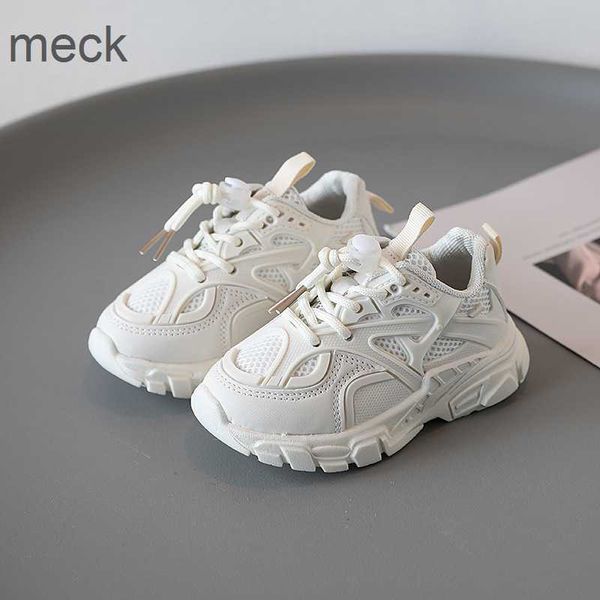 

sneakers children mesh breathable sneakers 2022 spring autumn new baby soft bottom casual shoes school sports sneakers for boys girls fashio, White