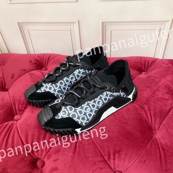 

2023 new designer casual shoes mens vintage trainers sneakers women fashion shoe lace-up platform sneaker, Black