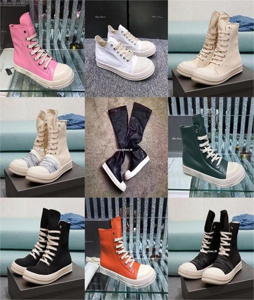

rick boots sneakers boot canvas shoes high owen booties black lace up breathable slipper men women trainers 35459978877