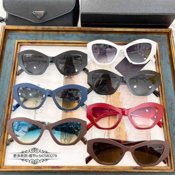 

sunglasses designer 23 new personalized cat eye sunglasses women's style ins net red same metal 3hcd, White;black