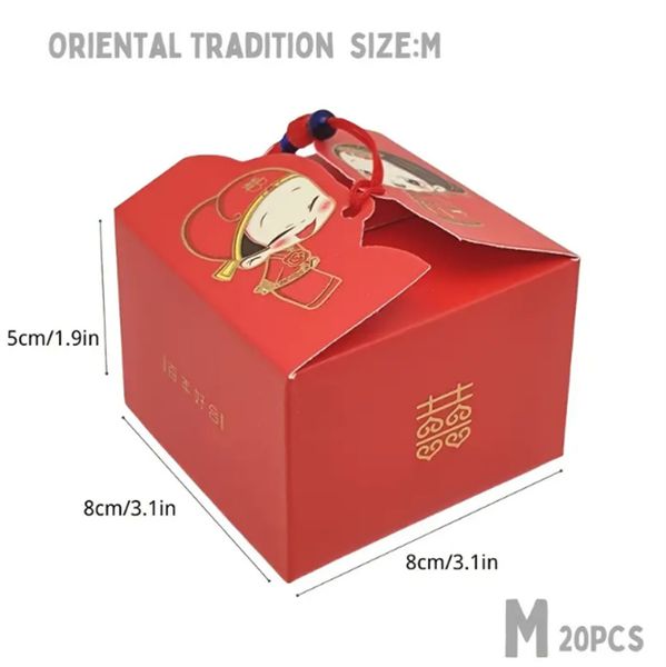 

20 creative red chinese style candy boxes - perfect for weddings, chocolates, and lunar new year celebrations