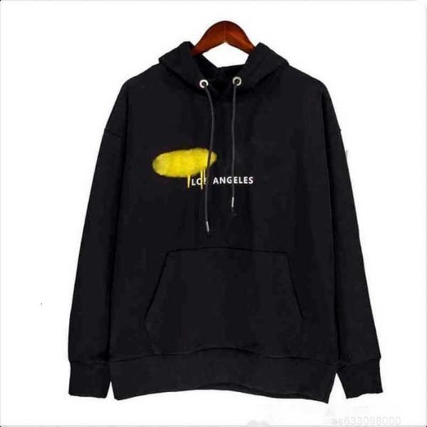 

22s men's hoodie hoodies palms palmangel city designer limited inkjet graffiti letter printing men's women's sailboat long-sl, Black