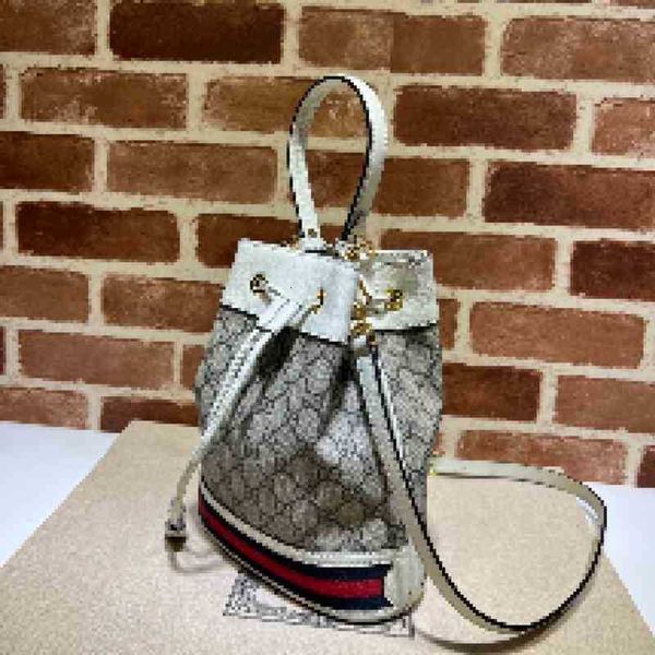 

luxury brand bags ophidia series small bucket 550621 men woman embossing handbag leather shoulder ophid 0nuu, Black;white