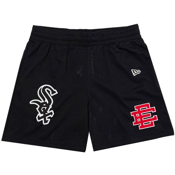 

eric short men shorts designer short mesh breathable pants eric emanuel casual beach pant us size m-3xl, White;black