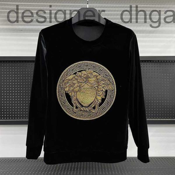

men's hoodies & sweatshirts designerhigher version medusa sweater mens sweatshirt drill long sleeve tshirt vers sweaters 4xl 5xl czak, Black