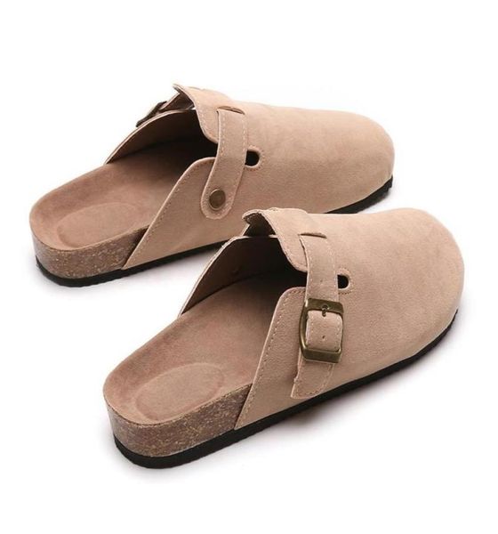 

slippers summer couple woman man cork sandals women casual beach gladiator flat shoes buckle strap size 35431006447, Black