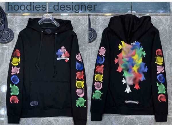 

hoodies sweatshirts men's luxury jackets designer zipper heart horseshoe cross print brand ch women chromes coat casual pullover loose, Black
