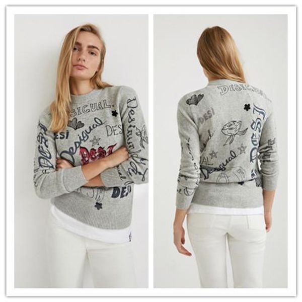 

sweaters 2021 printed stretch knitwear, White;black