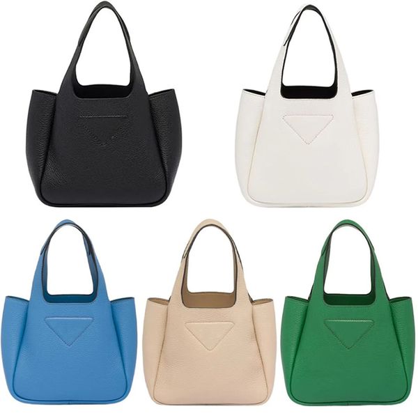 

designer bucket bag leather handle crossbody lady totes metal hardware large capacity plain handbags magnetic closure women purse