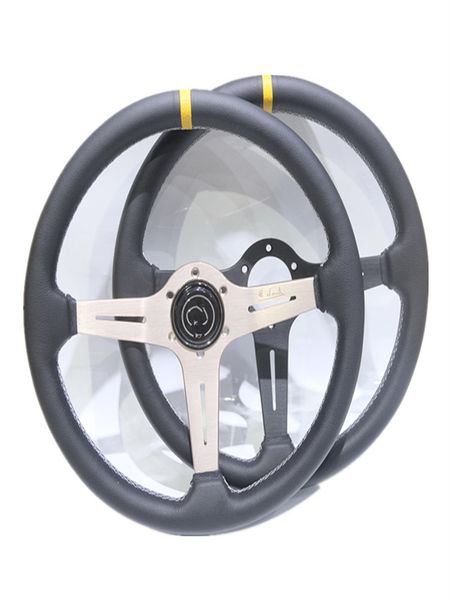 

refitting racing 15 inch 360mm flat drift steering wheel / leather steering