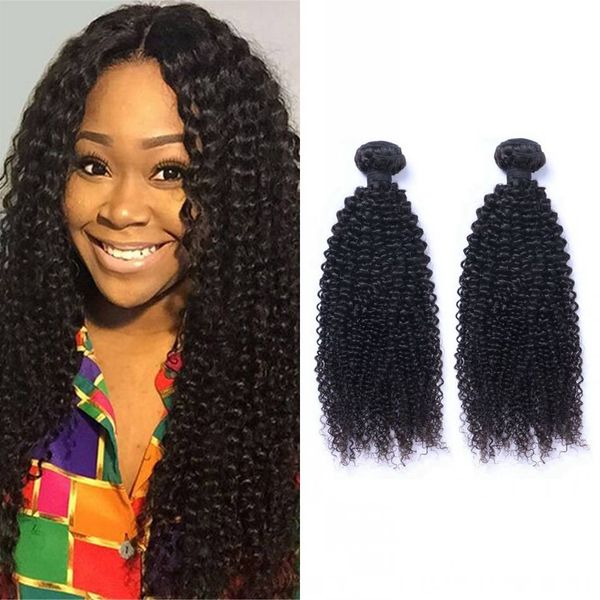 

brazilian human hair kinky curly 2 bundles for black women natural color 9a remy hair extensions