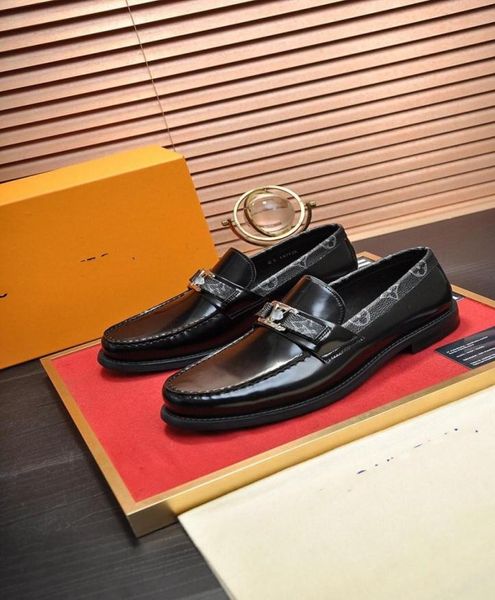 

mm 2021 leather casual men shoe fashion mens flats round toe comfortable office men dress shoes plus size 3845 115273823, Black