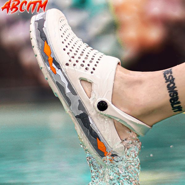 

slippers big size slippers for men graffiti flip flop men non-slip men's sandals clogs rubber slippers casual luxury beach man shoes r7, Black