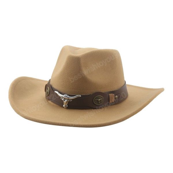 

cowboy hat caps man big brim panama solid cow belt band western cowgirl hats for women bone masculino gorros, Blue;gray