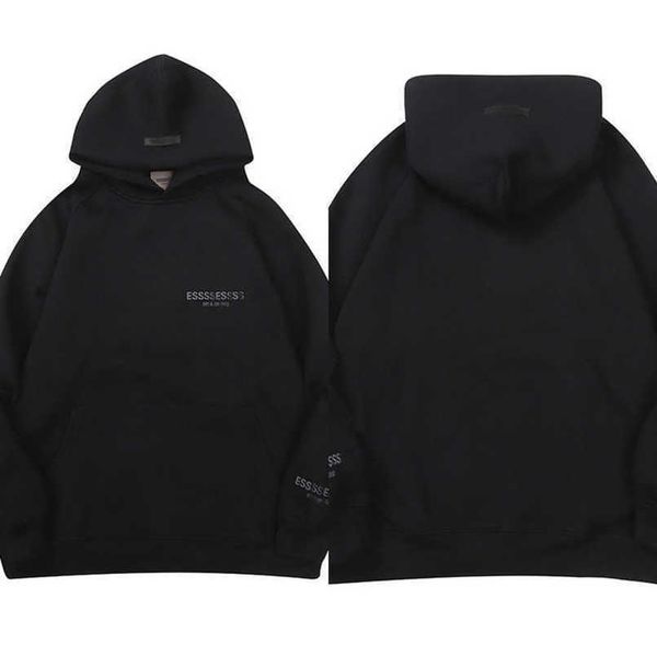 

men's luxury classics tracksuits essss entials sweatshirts letter hoodies men women sportswear hooded pant coat sweater pullover coupl, Black