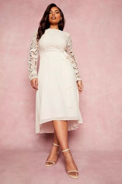 

plus size wedding dress court 16 lace dress uk size 16, White