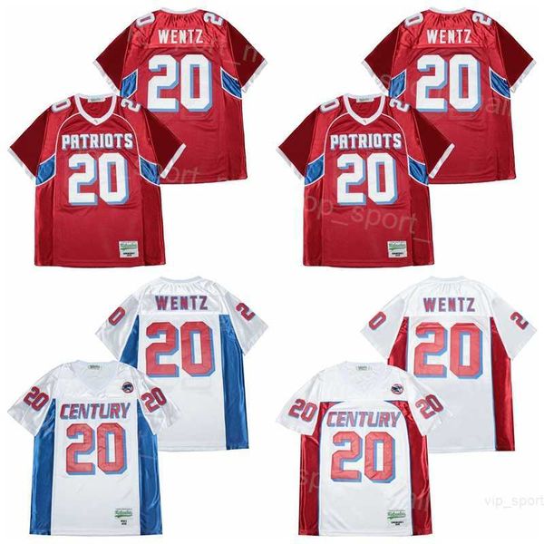 

high school football 20 carson wentz jerseys moive red white team color away breathable college pullover retro pure cotton for sport fans em, Black