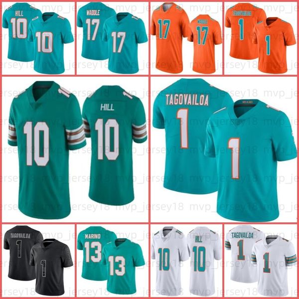 

10 tyreek hill tua tagovailoa jersey jaylen waddle jerseys dan marino color rush orange men women youth jalen ramsey, Black;red