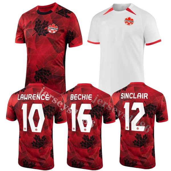 

2023 canada soccer jerseys home away 23 24 davies j.david ugbo larin cavallini millar eustaquio football shirt, Black;yellow
