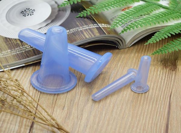 

natural silicone massage cup suitable for body face neck back eye massage vacuum tank 4pcs set 2 large 2 small4035444