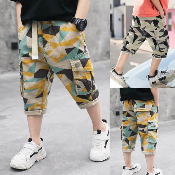 

shorts eachin boys shorts summer loose pants teenage trouser shorts boys casual cargo short pants children's elastic waist cotton pants, Black