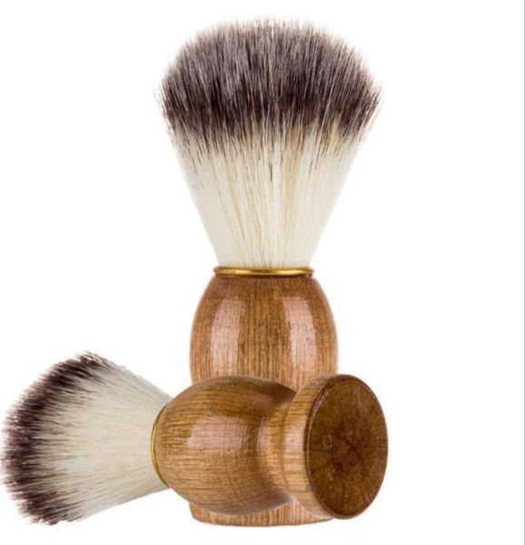 

man shaving beard brush wood handle face beard cleaning men shaving razor brush cleaning tool7946687
