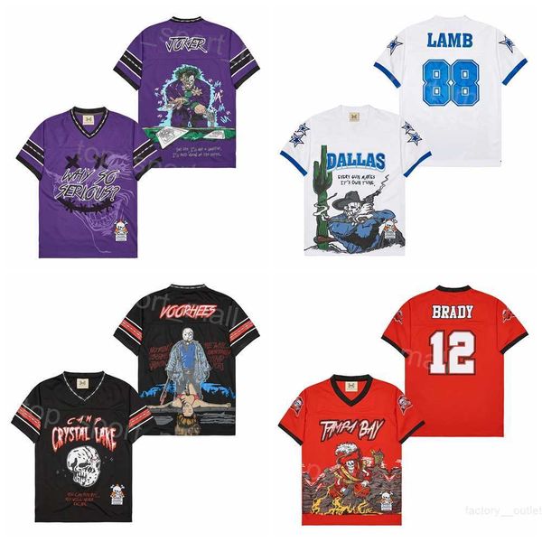 

moive football brand x jersey americas team 88 lamb camp crystal lake jason black voorhees pirate in tampa bay red 12 brady why so serious j