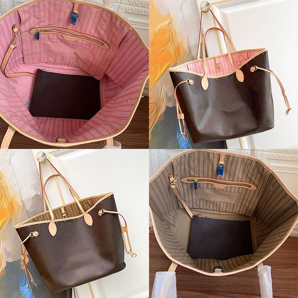 

32cm large capacity genuine leather womans shoulder bags purse two-piece designer totes fashion flower handbag wallets high-end handbags sho