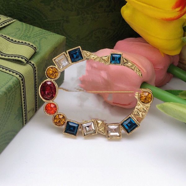 

luxury gold g letters brooches designer pins vintage brooches for women men ggity fashion crystal pearl brooch pin jewelry for party ag8e, Gray