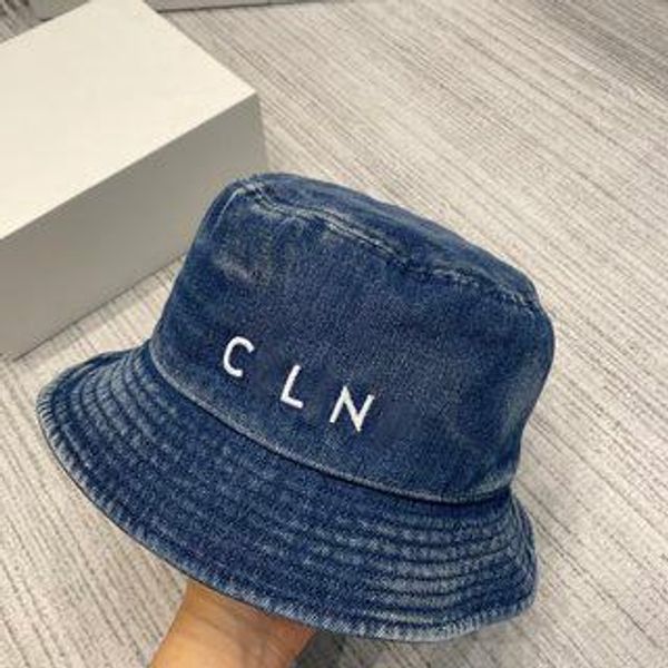 

23 mens luxury fashion bucket hat designer new blue washed flat letters summer beach travel sun hat for womens trendy fashion hat, Blue;gray