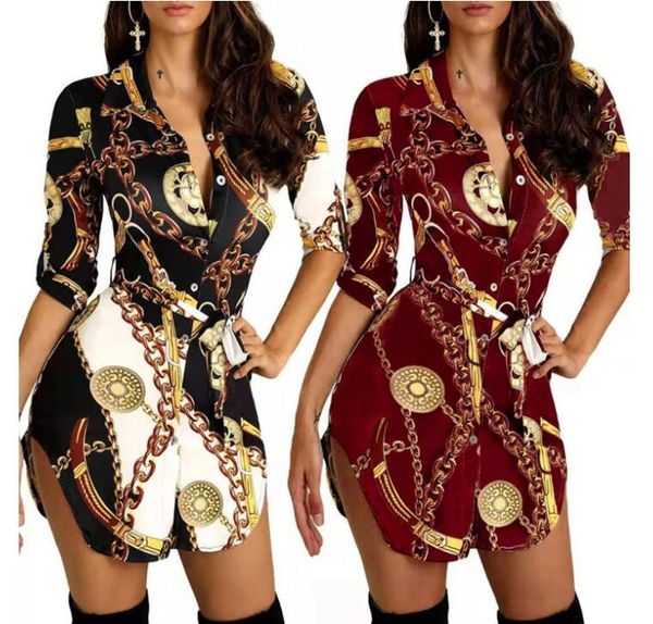 

2023 women casual shirt dresses new fashion pleated long sleeve waist closed designer belt dress, Black;gray