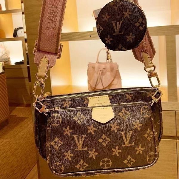 

3pcs set luxurys designers bags purse woman fashion monogrames multi pochette felicie chain clouise purse vutton crossbody vuitton shoulder