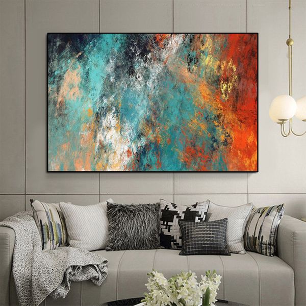 

abstract colorful clouds canvas painting wall art picture modern nordic posters and prints for living room home decoration