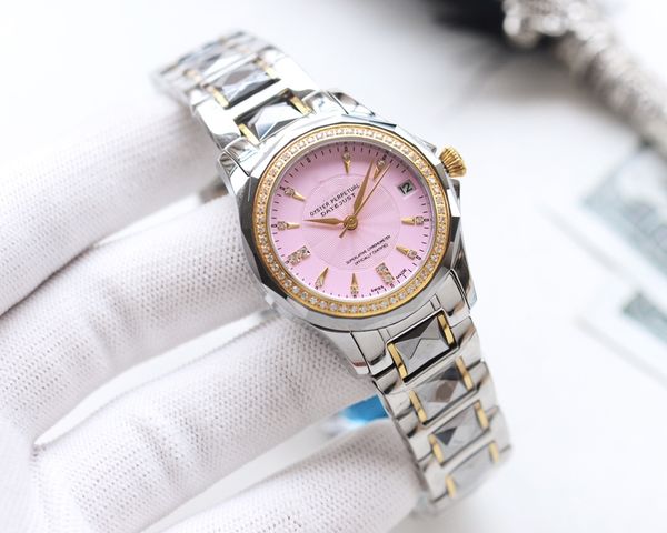 

mechanical mens women automatic movement watches 35mm full stainless steel luminous waterproof pink womens watch couples style classic wrist, Slivery;golden