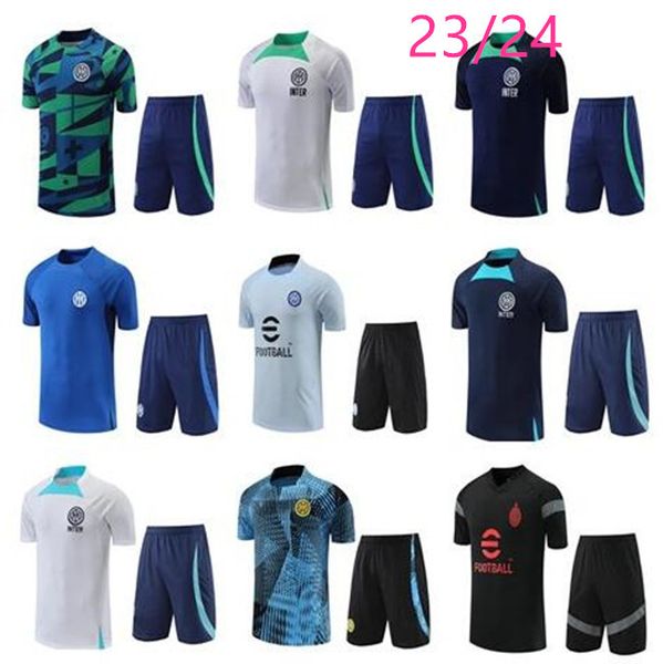 

22 23 inter tracksuit chandal futbol soccer milano training suit 22 23 24 milans camiseta de foot short sleeve sportswear sweatshirt, Black