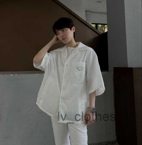 

men's casual shirts designer fashion enthusiast polos casual short shirt classic sports loose fitting men's clothing, White;black