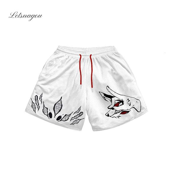 

men's shorts anime gym men jujutsu kaisen fushiguro megumi printed casual sports workout running mesh quick drying short pants 230419, White;black
