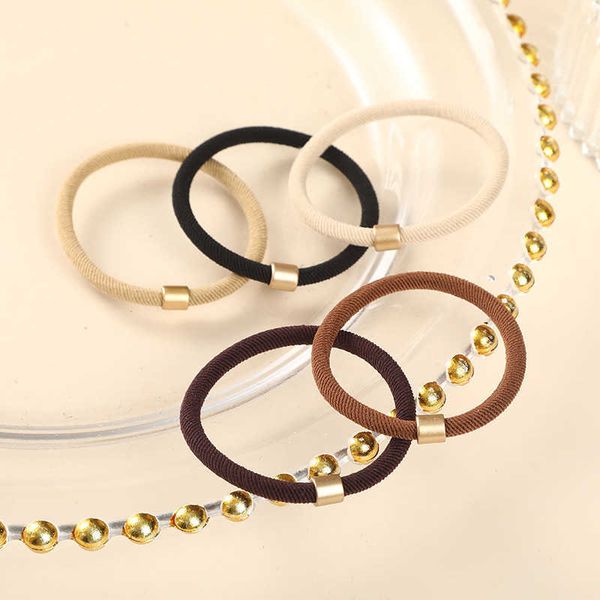

hair rubber bands headwear hair accessories new ins japanese and korean style set of 5-piece high elastic and simple leather band hair acces