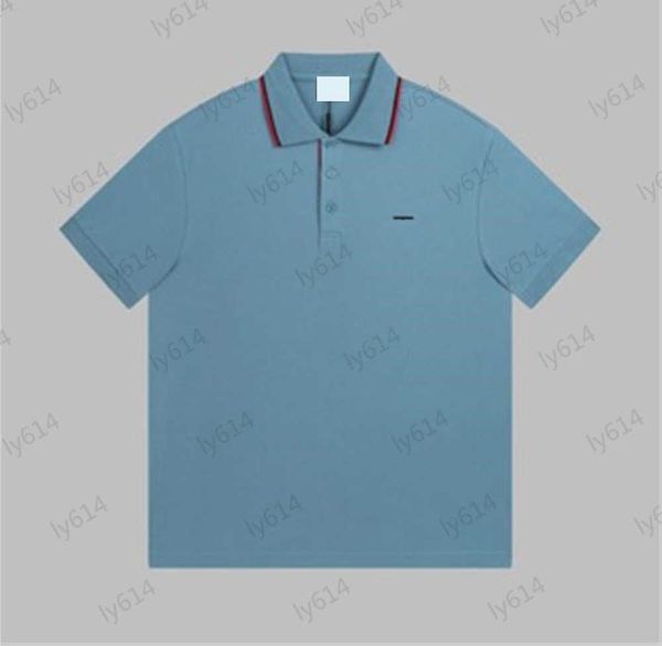 

polos chest logo embroidered stripe decorated lapel button casual cotton tees imported lightweight fabric soft breathable simple designer sh, White;black