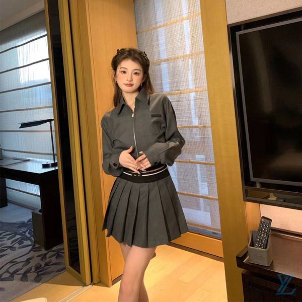 

college pleated skirt for women versatile and sweet a-line skirt short skirt, Black